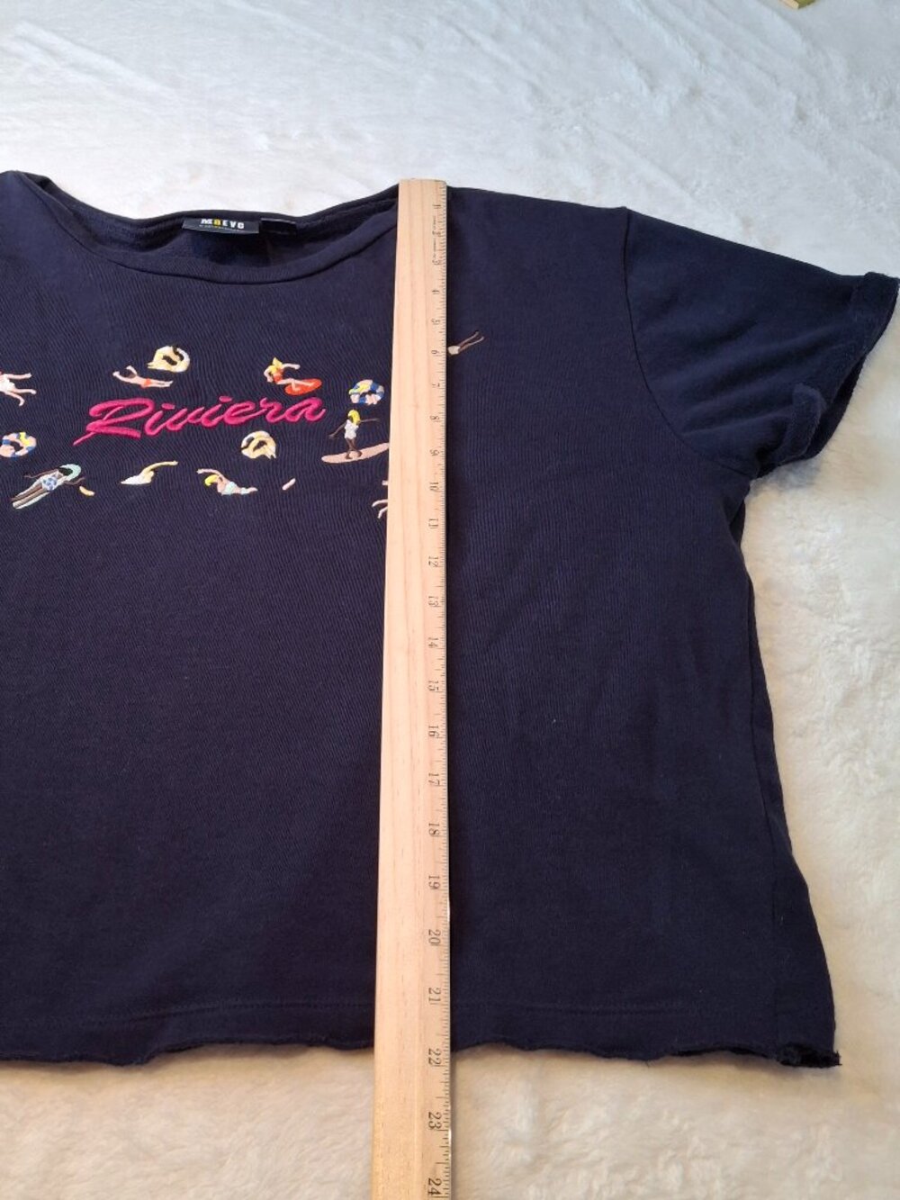 Anthropologie Maeve Riviera Top Sz L Embroidered Crop Boxy Novelty Print Coastal - Picture 10 of 13